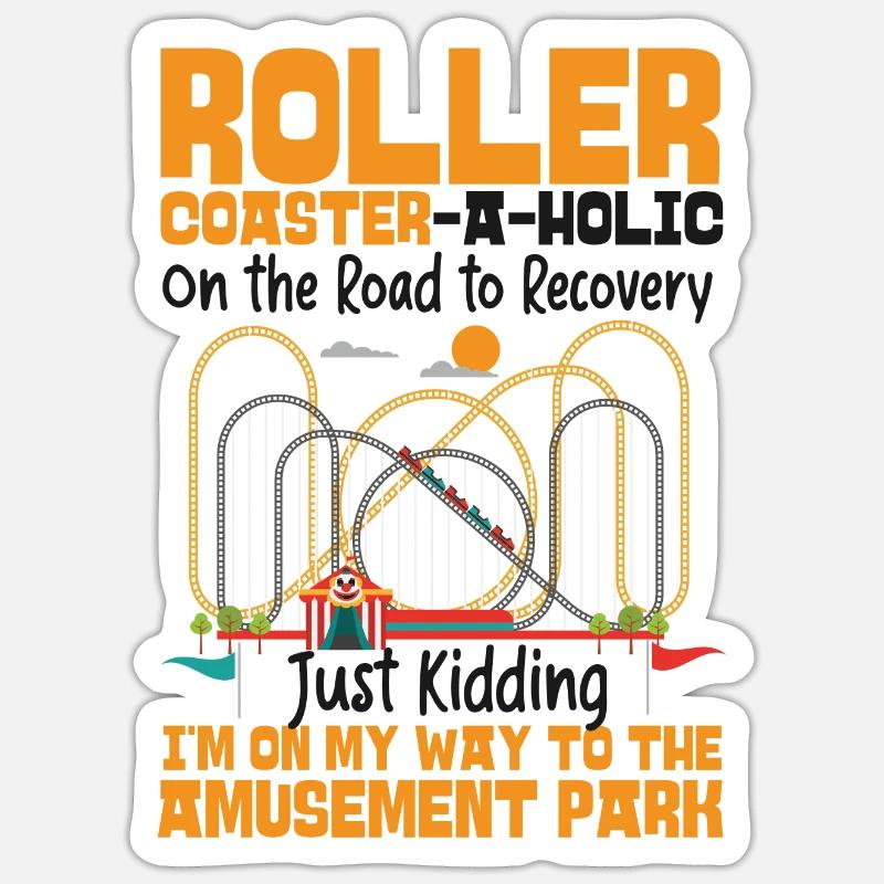 Roller Coaster Roller Sticker Größe S (10 x 10 cm)