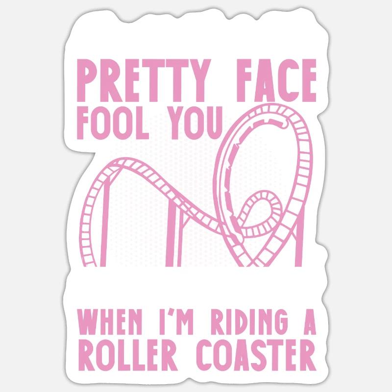 Roller Coaster Don't Let The - Sticker Größe S (10 x 10 cm) - Mattweiß