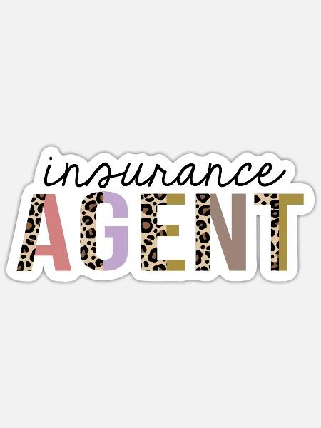 Versicherungsagent Leopard Print Lustig - Sticker Größe S (10 x 10 cm) - Mattweiß