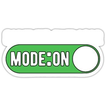 Staplerfahrer Gabelstapler Modus An - Sticker Größe S (10 x 10 cm) - Mattweiß - Vorne