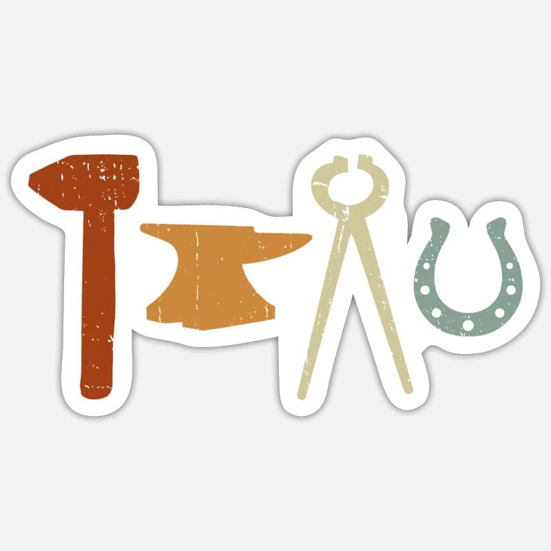 Maréchal-ferrant Forge Anivl Forge Sticker taille S (10 x 10 cm)