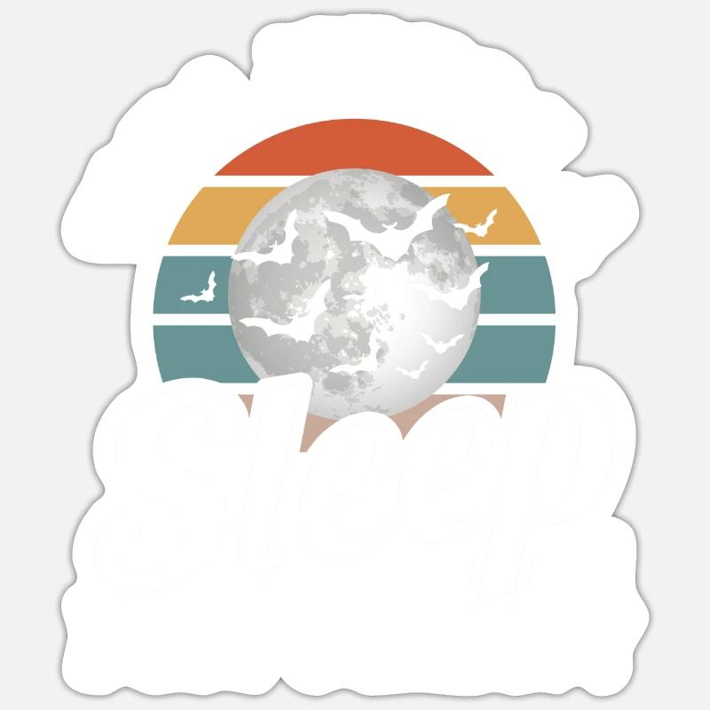 Who needs a sleep rhythm? Work - Sticker size S (10 x 10 cm) - white matte