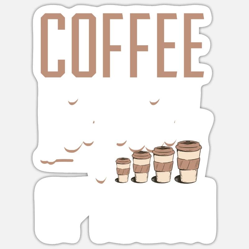 Kaffee Sticker Größe S (10 x 10 cm)