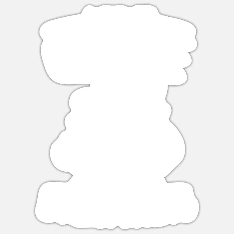 Kaffee - Sticker Größe S (10 x 10 cm) - Mattweiß