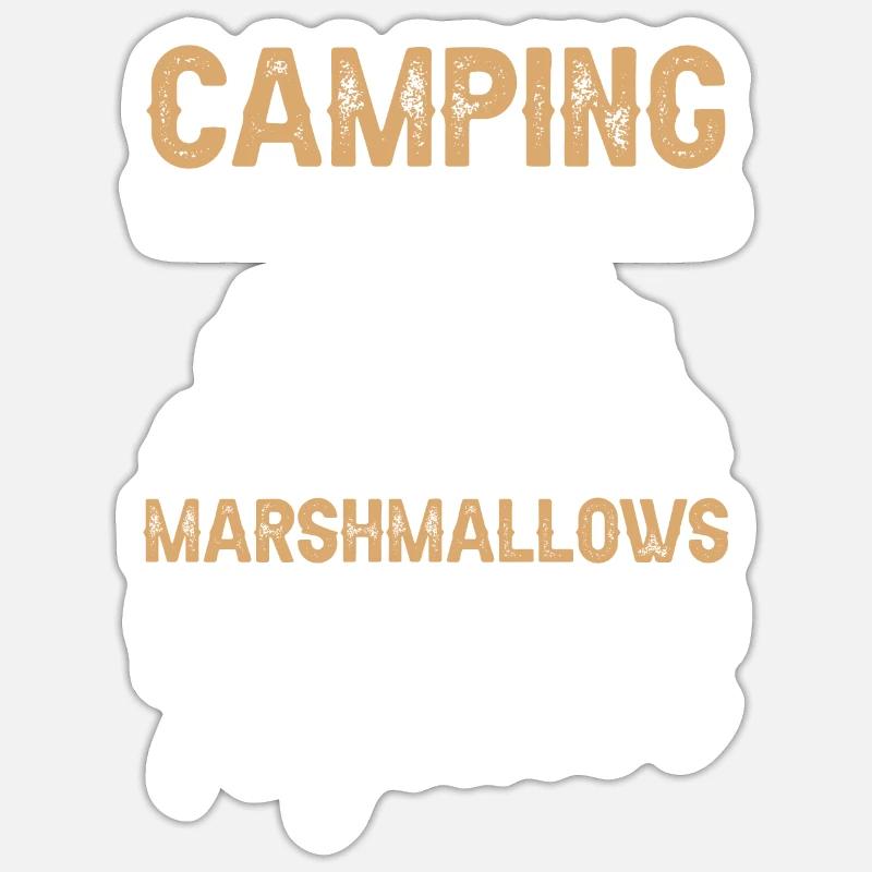 camping marshmallows Sticker Größe S (10 x 10 cm)