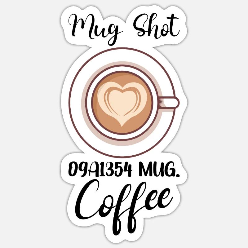 Coffee Lover Caffeine Molecule Java Latte Espresso Sticker Größe S (10 x 10 cm)