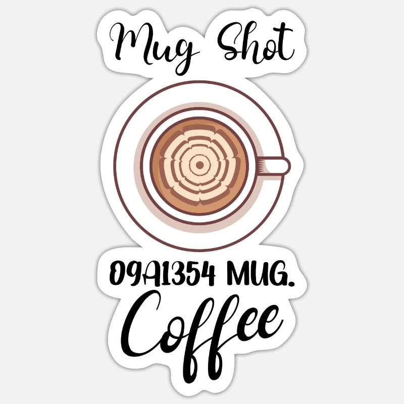 Coffee Lover Caffeine Molecule Java Latte Espresso Sticker Größe S (10 x 10 cm)