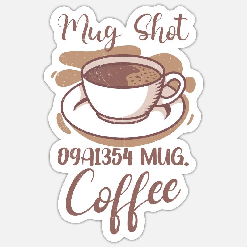 Coffee Lover Caffeine Molecule Java Latte Espresso Sticker Größe S (10 x 10 cm)