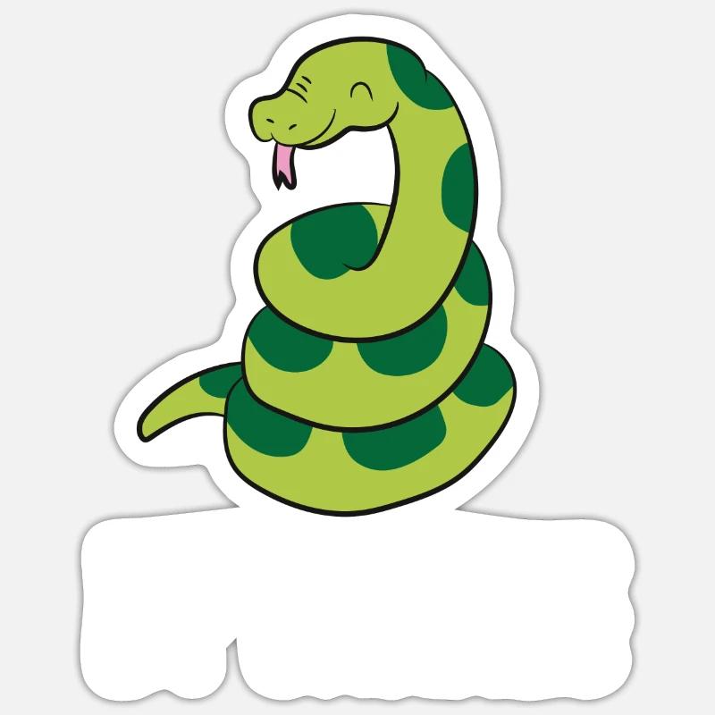 Easily Distracted By Snakes - Sticker size S (10 x 10 cm) - white matte