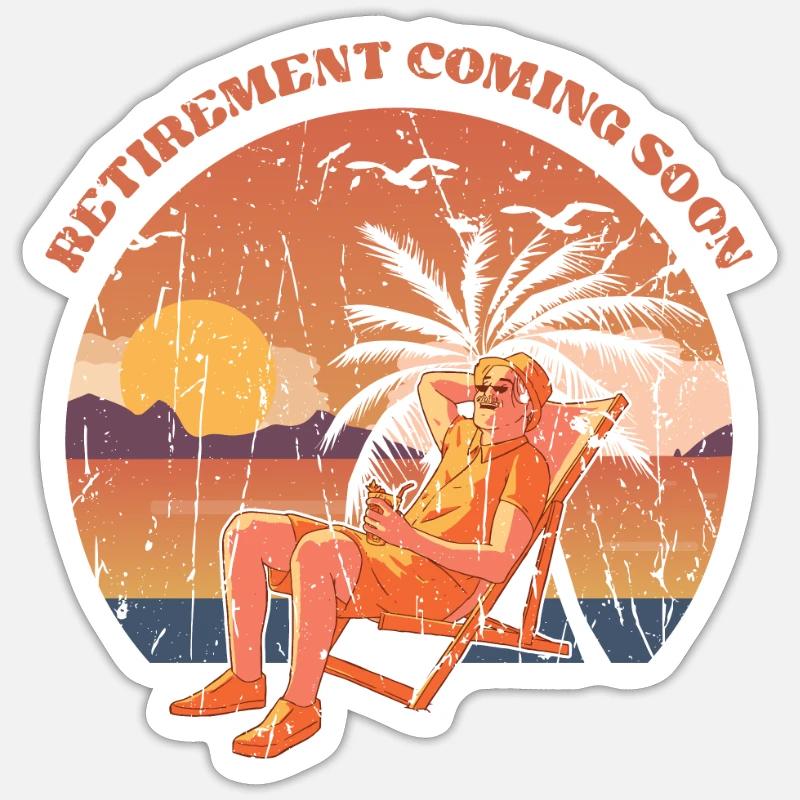 Ruhestand kommt bald - Countdown - Sticker Größe S (10 x 10 cm) - Mattweiß