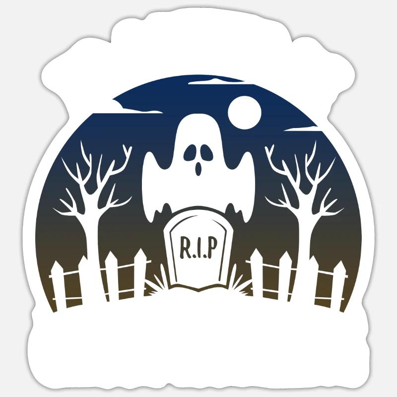 I'd Rather Be Ghost Hunting - Sticker size S (10 x 10 cm) - white matte