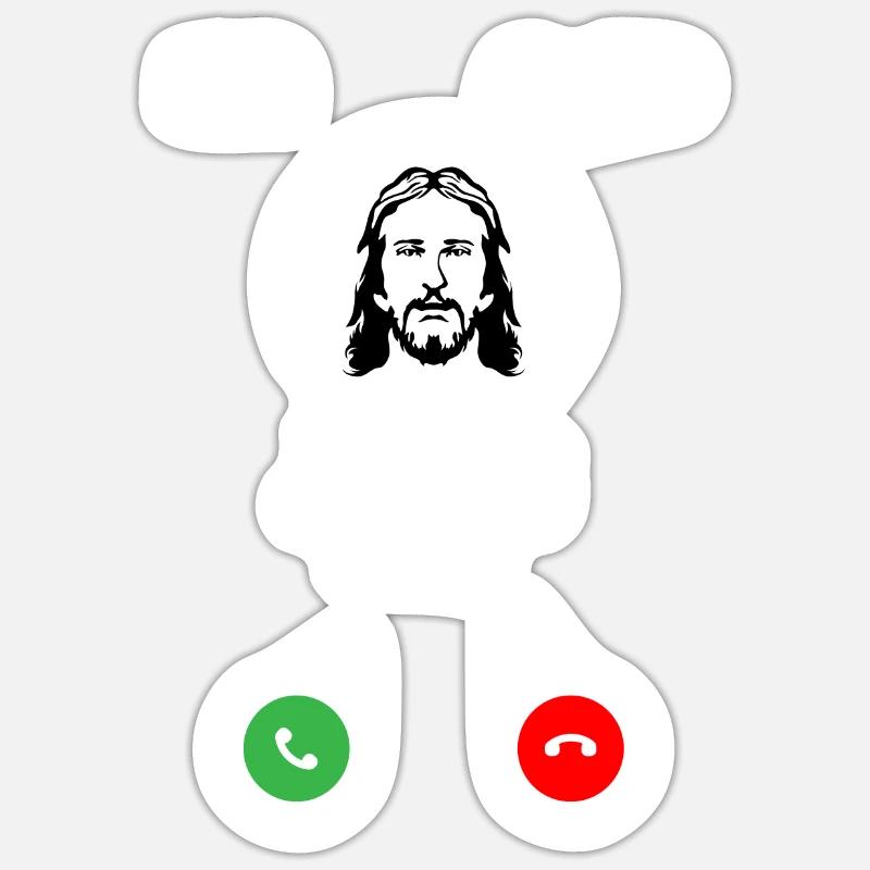 Jesus is calling - Sticker Größe S (10 x 10 cm) - Mattweiß