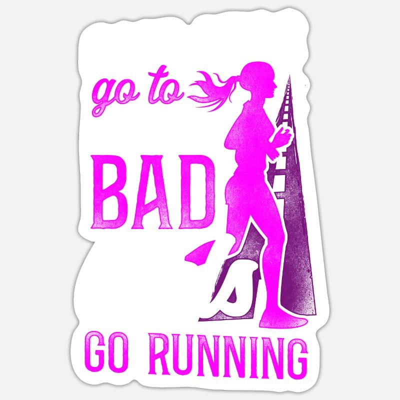 Running Runner Half Marathon - Sticker Größe S (10 x 10 cm) - Mattweiß