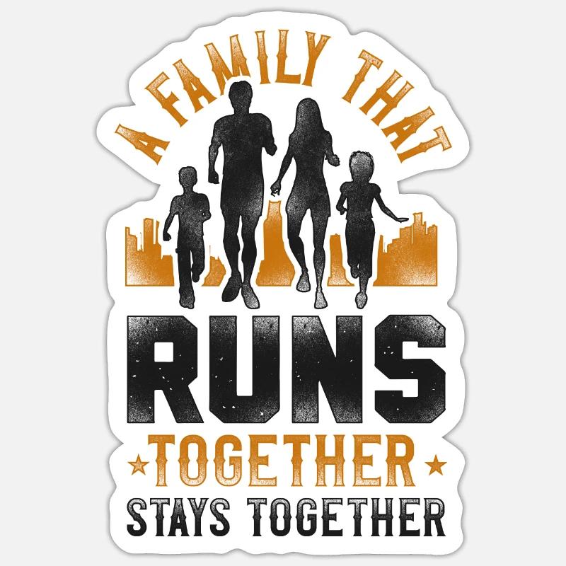 Running Runner Half Marathon - Sticker Größe S (10 x 10 cm) - Mattweiß