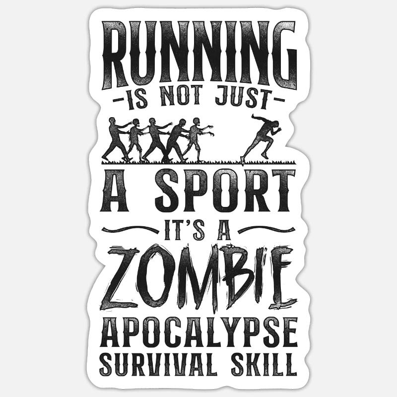 Running Runner Half Marathon - Sticker Größe S (10 x 10 cm) - Mattweiß