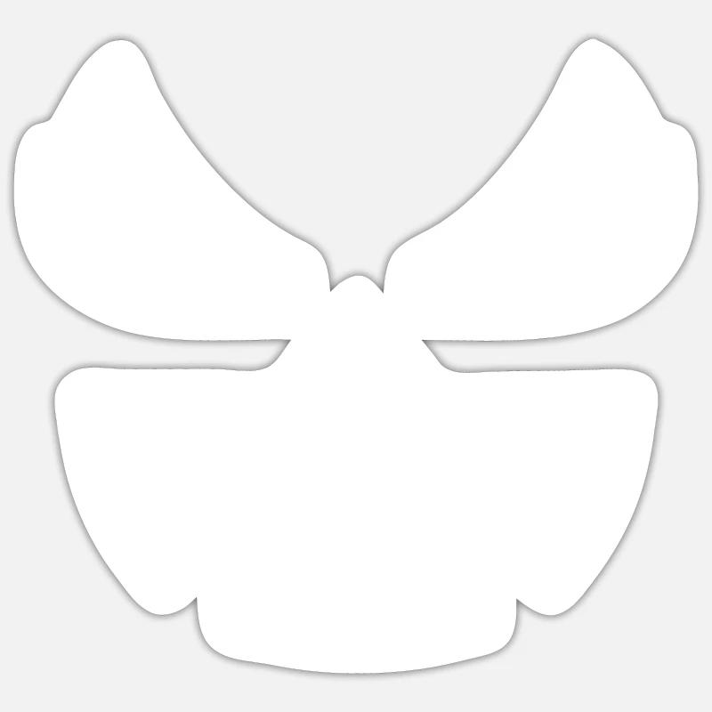 Bone Face Halloween - Sticker taille S (10 x 10 cm) - blanc mat