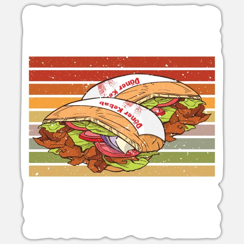 Two kebabs are better - Sticker size S (10 x 10 cm) - white matte