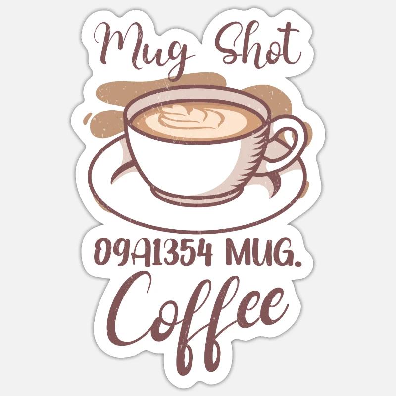 Coffee Lover Caffeine Molecule Java Latte Espresso Sticker Größe S (10 x 10 cm)