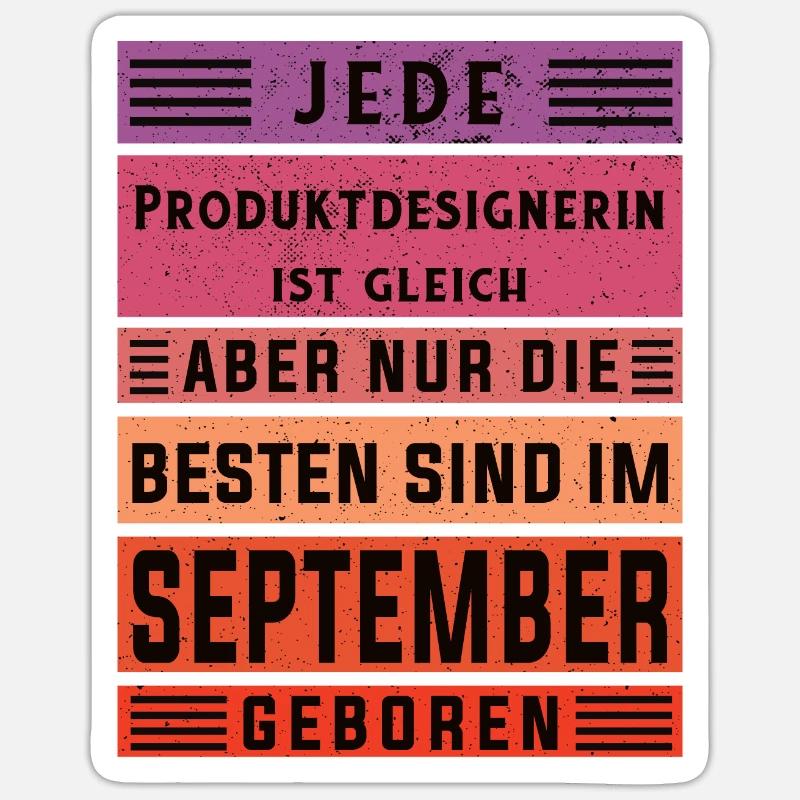 Technischer Geburtstag September geboren Sticker Größe S (10 x 10 cm)