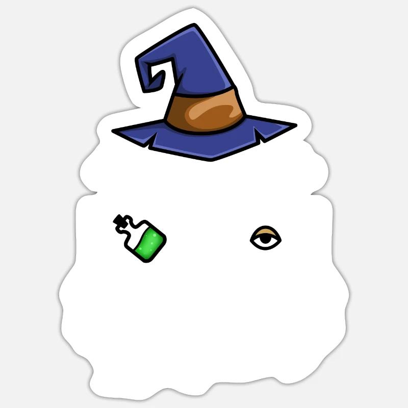 I'm With The Witch - Sticker Größe S (10 x 10 cm) - Mattweiß
