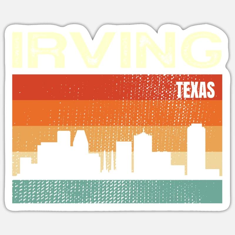Irving Texas - Sticker Größe S (10 x 10 cm) - Mattweiß