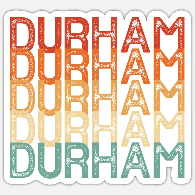 Durham - Sticker Größe S (10 x 10 cm) - Mattweiß