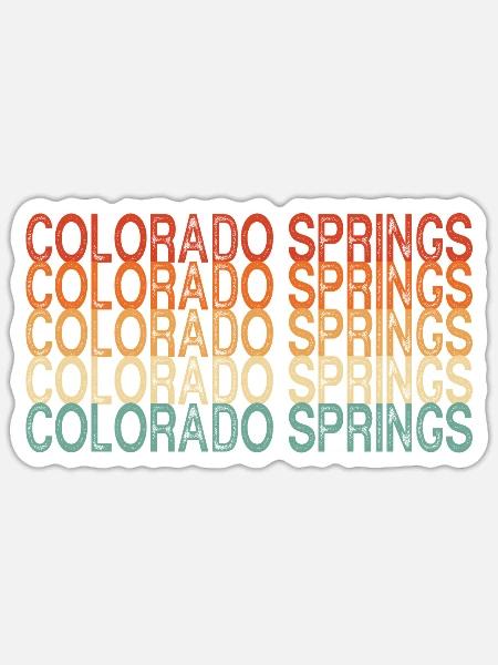 Colorado Springs - Sticker Größe S (10 x 10 cm) - Mattweiß