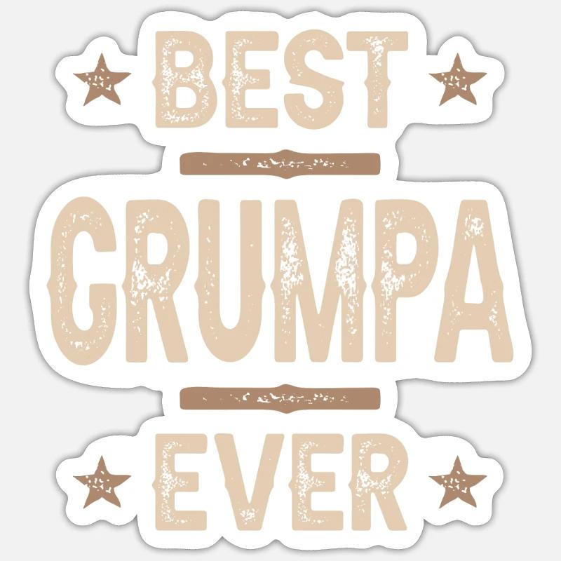 Beste Grumpa aller Zeiten - Sticker Größe S (10 x 10 cm) - Mattweiß
