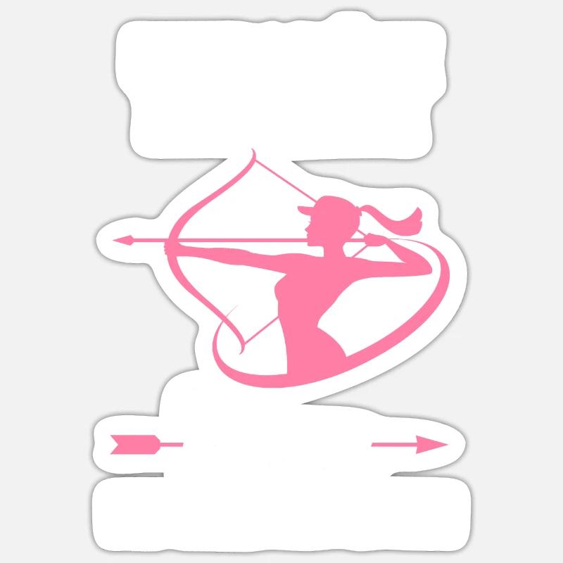 Bogen Sport Bogenschießen Bogen Geschenk Sticker Größe S (10 x 10 cm)