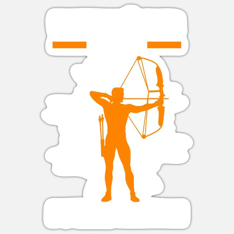Bogen Sport Bogenschießen Bogen Geschenk - Sticker Größe S (10 x 10 cm) - Mattweiß