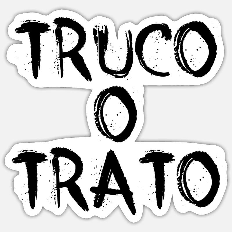 Truco o TRATO Spanische Halloween -Trick oder -gen Sticker Größe S (10 x 10 cm)