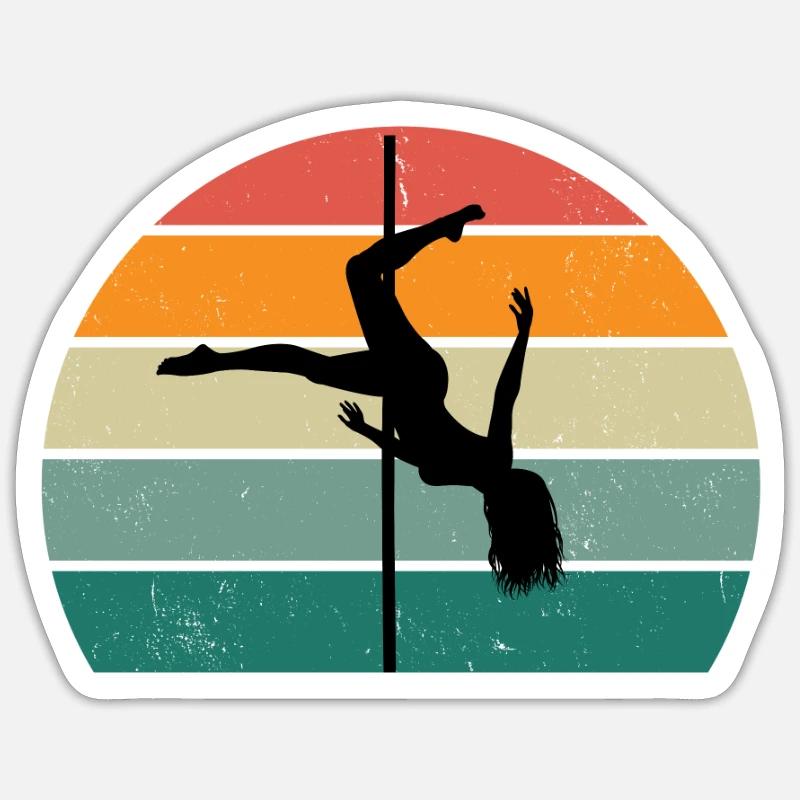 Pole Dancer Pole Dance Pole Dance - Naklejka - biały matowy