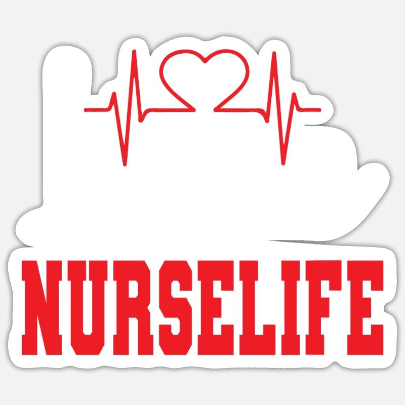 Chère infirmière - Sticker taille S (10 x 10 cm) - blanc mat