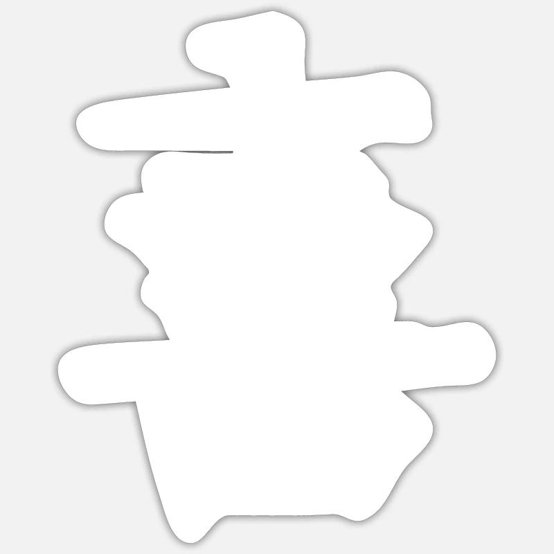 Light Chinese Script Character Symbol Sticker size S (10 x 10 cm)