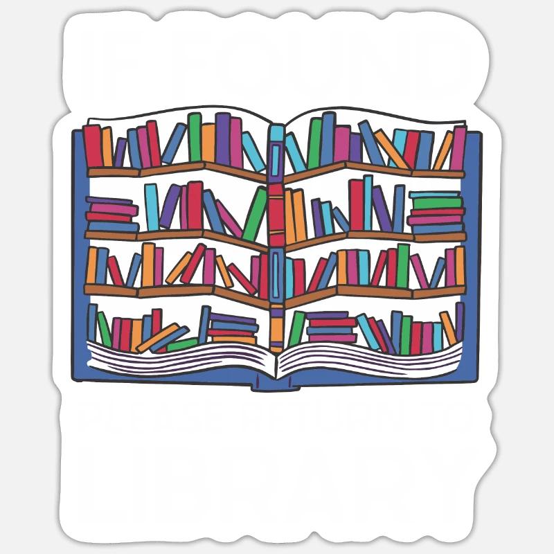 If Found Please Return to Library Sticker Größe S (10 x 10 cm)