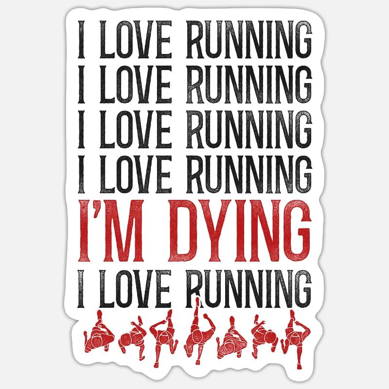 Running Runner Half Marathon - Sticker size S (10 x 10 cm) - white matte