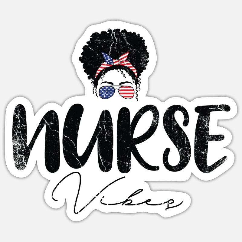 Nurse Vibe Nurses - Sticker size S (10 x 10 cm) - white matte