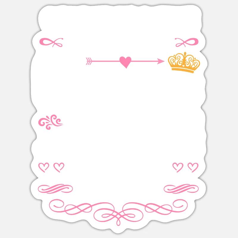 Es war einmal eine Prinzessin. Juli 2006 Geburtsta - Sticker Größe S (10 x 10 cm) - Mattweiß