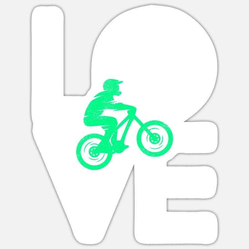 Vtt - Sticker taille S (10 x 10 cm) - blanc mat