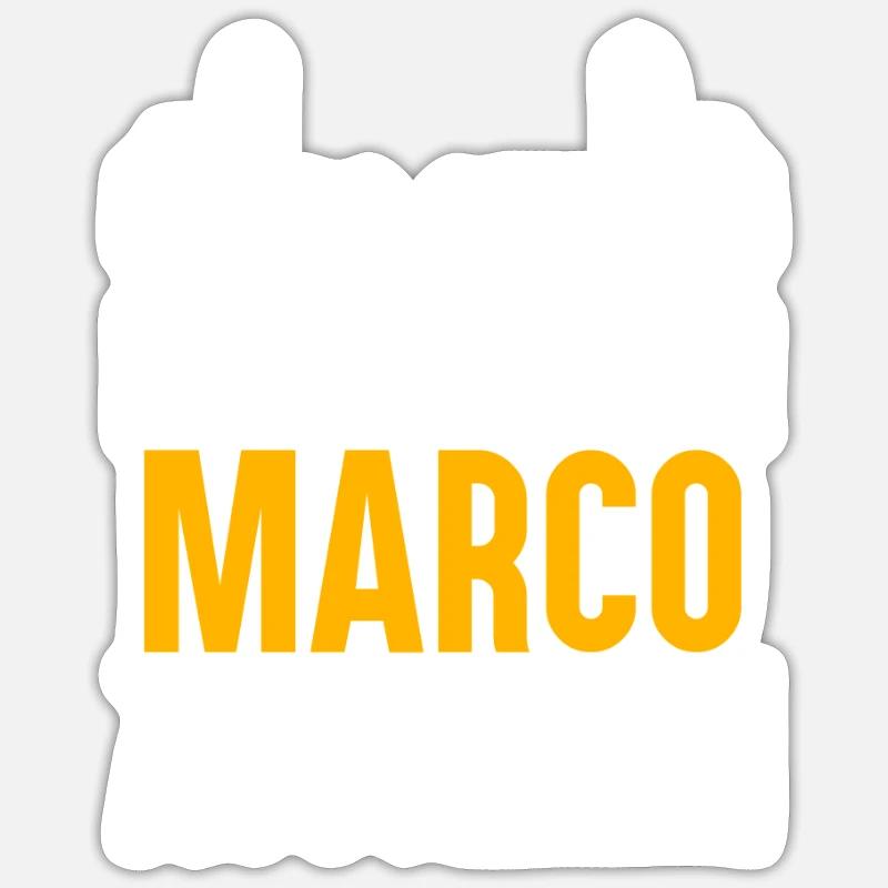 Marco Vorname Name Geschenk - Sticker Größe S (10 x 10 cm) - Mattweiß
