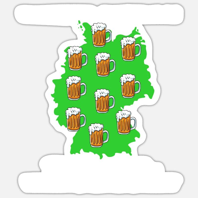 Wochenend Vorhersage 100 Prozent Bier Wahrscheinli Sticker Größe S (10 x 10 cm)