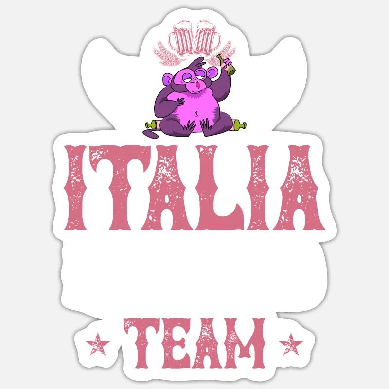 Italia Drinking Team - Sticker size S (10 x 10 cm) - white matte