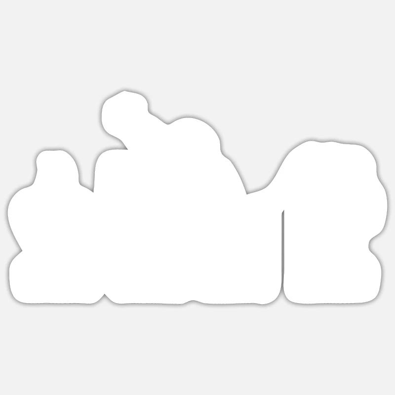 Snowboard - Sticker taille S (10 x 10 cm) - blanc mat