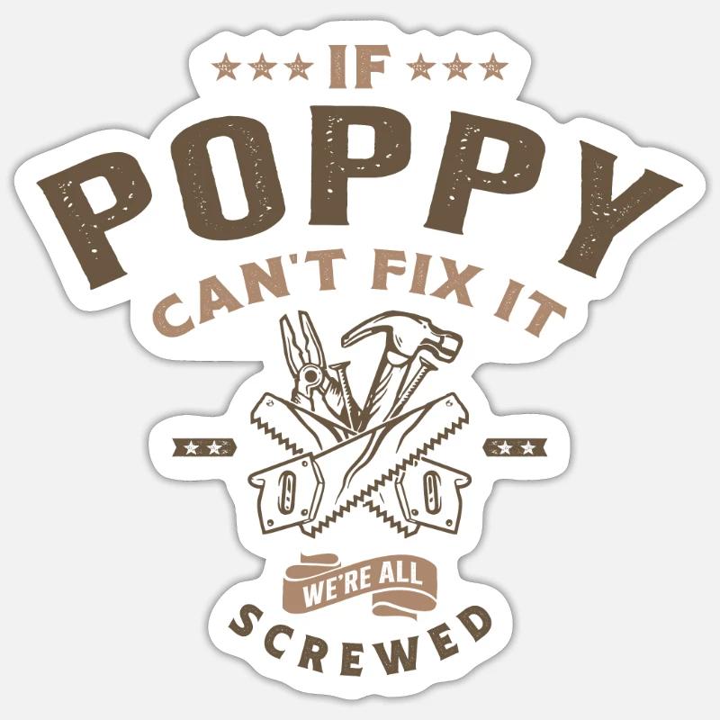 Pop-Pop Knows Everything - Sticker size S (10 x 10 cm) - white matte