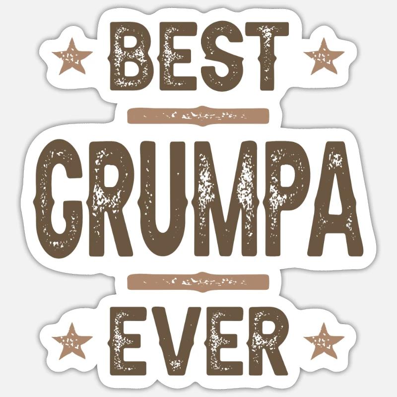 Best Grumpa Ever - Sticker size S (10 x 10 cm) - white matte