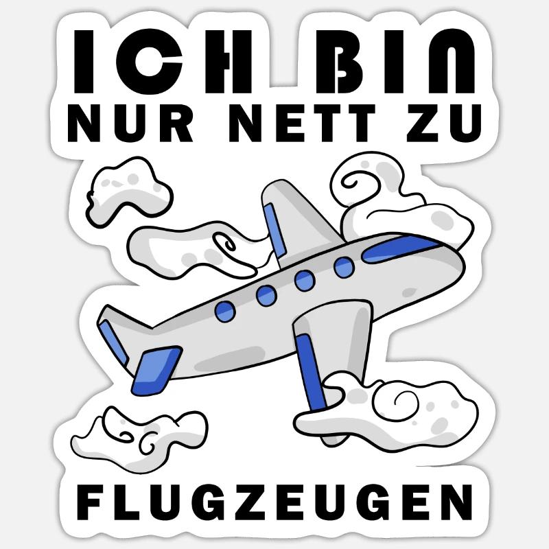 Modellflug Pilot Modellbau Flugzeug Modellbauer - Sticker Größe S (10 x 10 cm) - Mattweiß