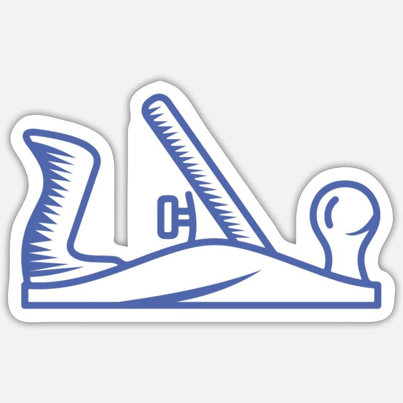 Planer Design Carpenter Carpenter - Sticker size S (10 x 10 cm) - white matte