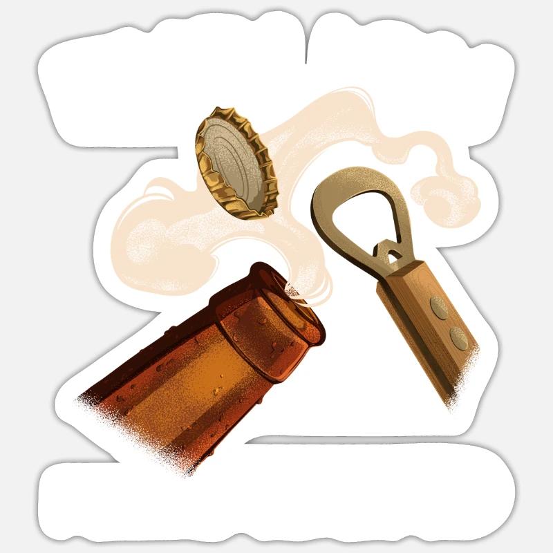 Endlich Feierabend Bier Sticker Größe S (10 x 10 cm)