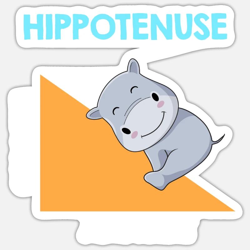 Hippotenuse Algebra Analysis - Sticker size S (10 x 10 cm) - white matte