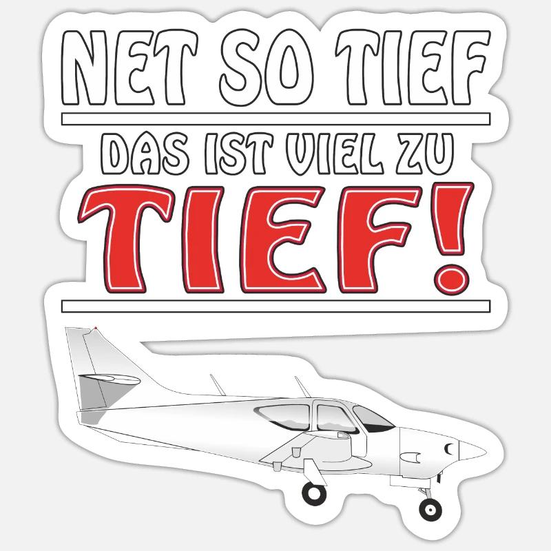 MOTORFLIEGER NET SO DEEP - Sticker size S (10 x 10 cm) - white matte